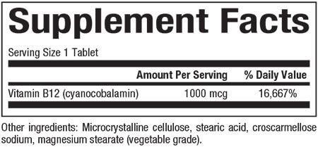 Natural Factors - B-12 1000mcg, 60 tablets Sale