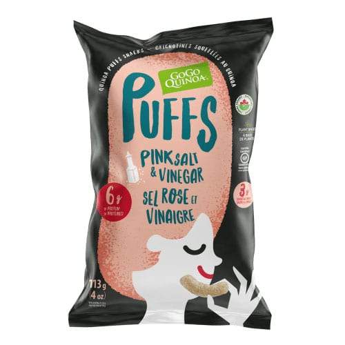 GoGo Quinoa - Organic & Plant-Based Puffs - Pink Salt & Vinegar, 113 g Cheap