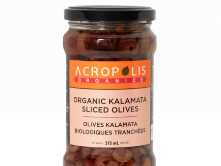 Acropolis Organics Kalamata  Sliced Olives 315ml For Sale