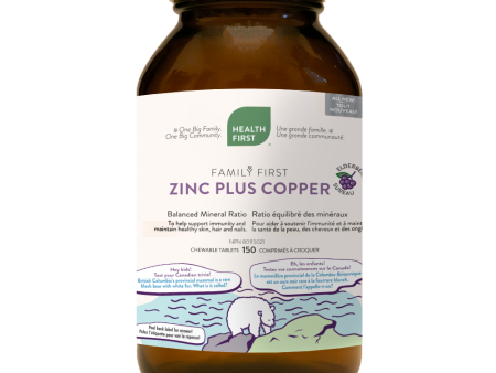 Health First Zinc Plus Copper- Elderberry 150 Chewable Tablets Online Sale