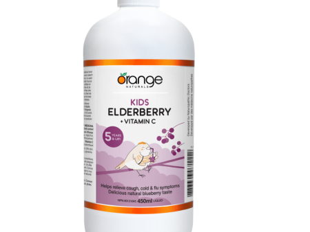 Orange Naturals Kids Elderberry + Vitamin C 450ml on Sale